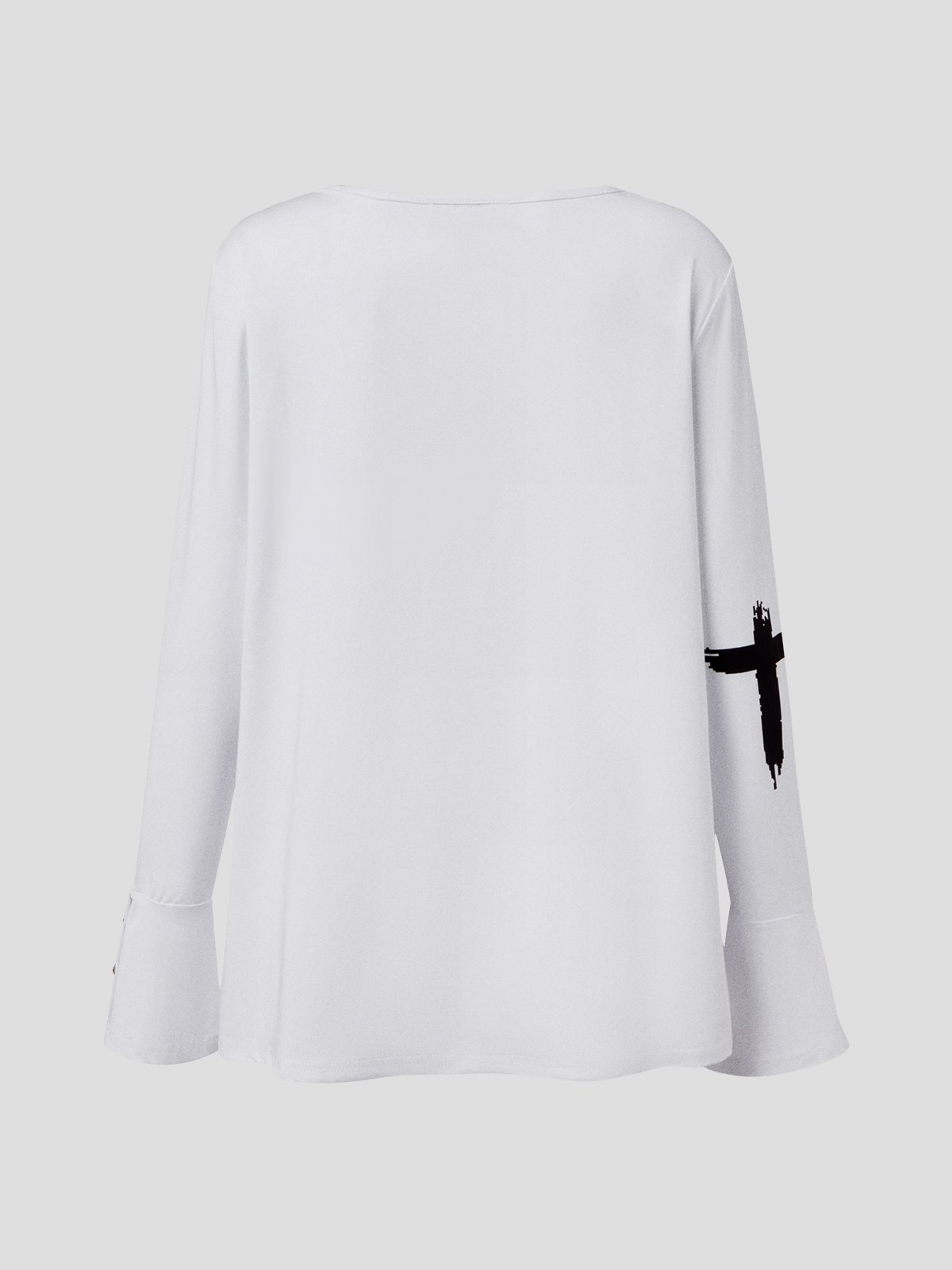 JFN Round Neck Faith Letter Daily T-Shirt/Tee 