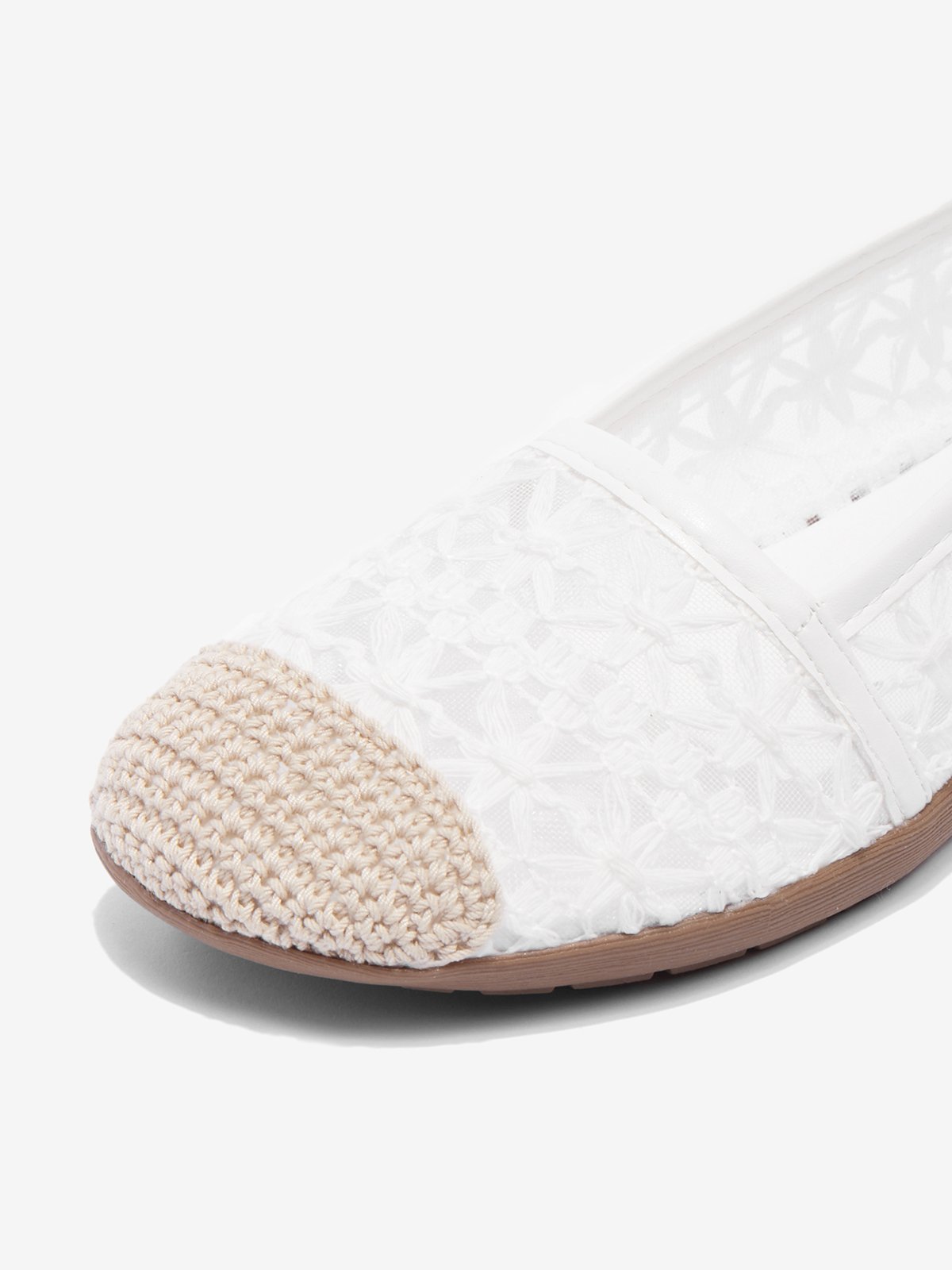 White Romantic Lace Wearable Sole Flat Shoes