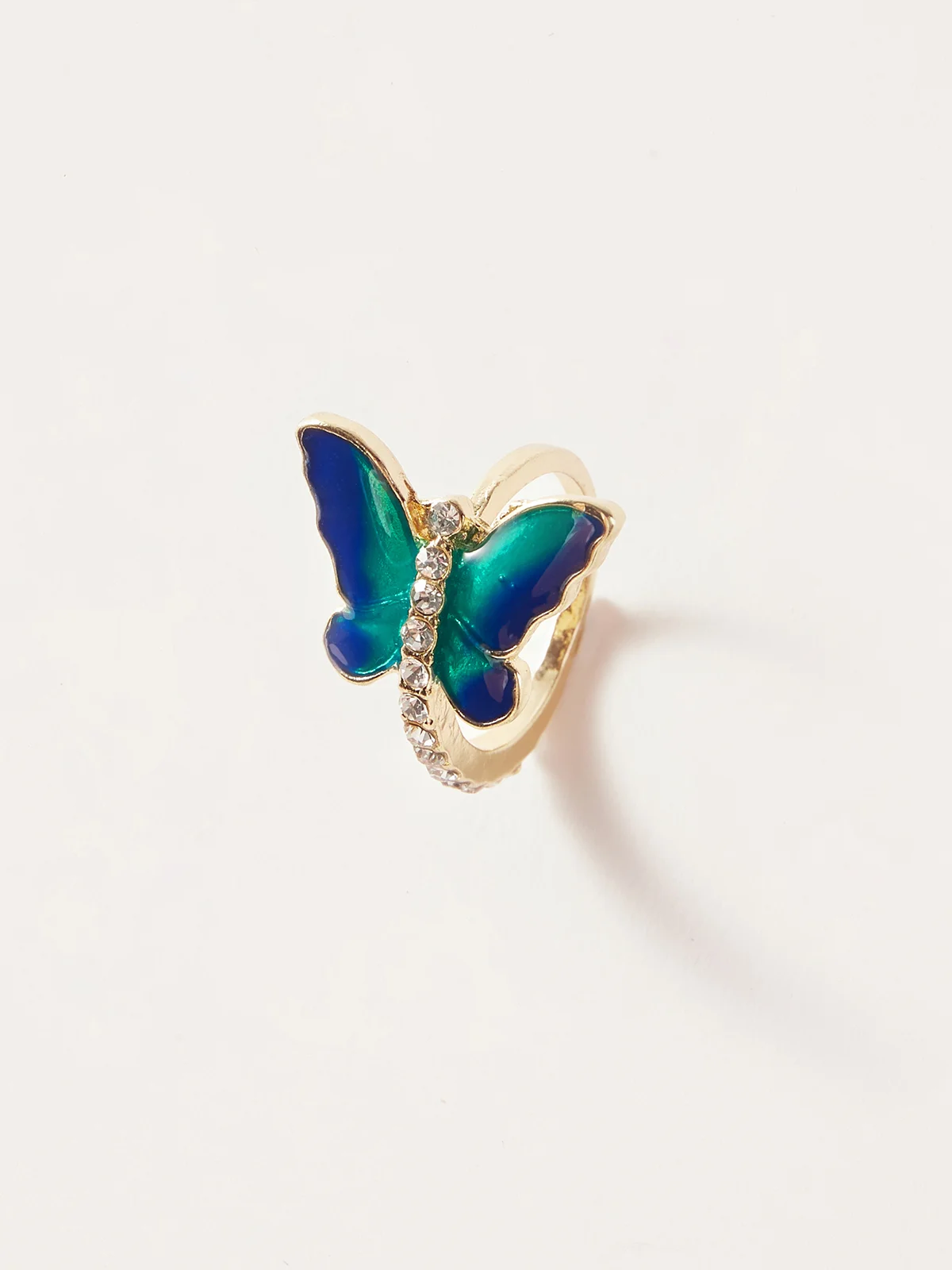 JFN Rhinestone Butterfly Ring