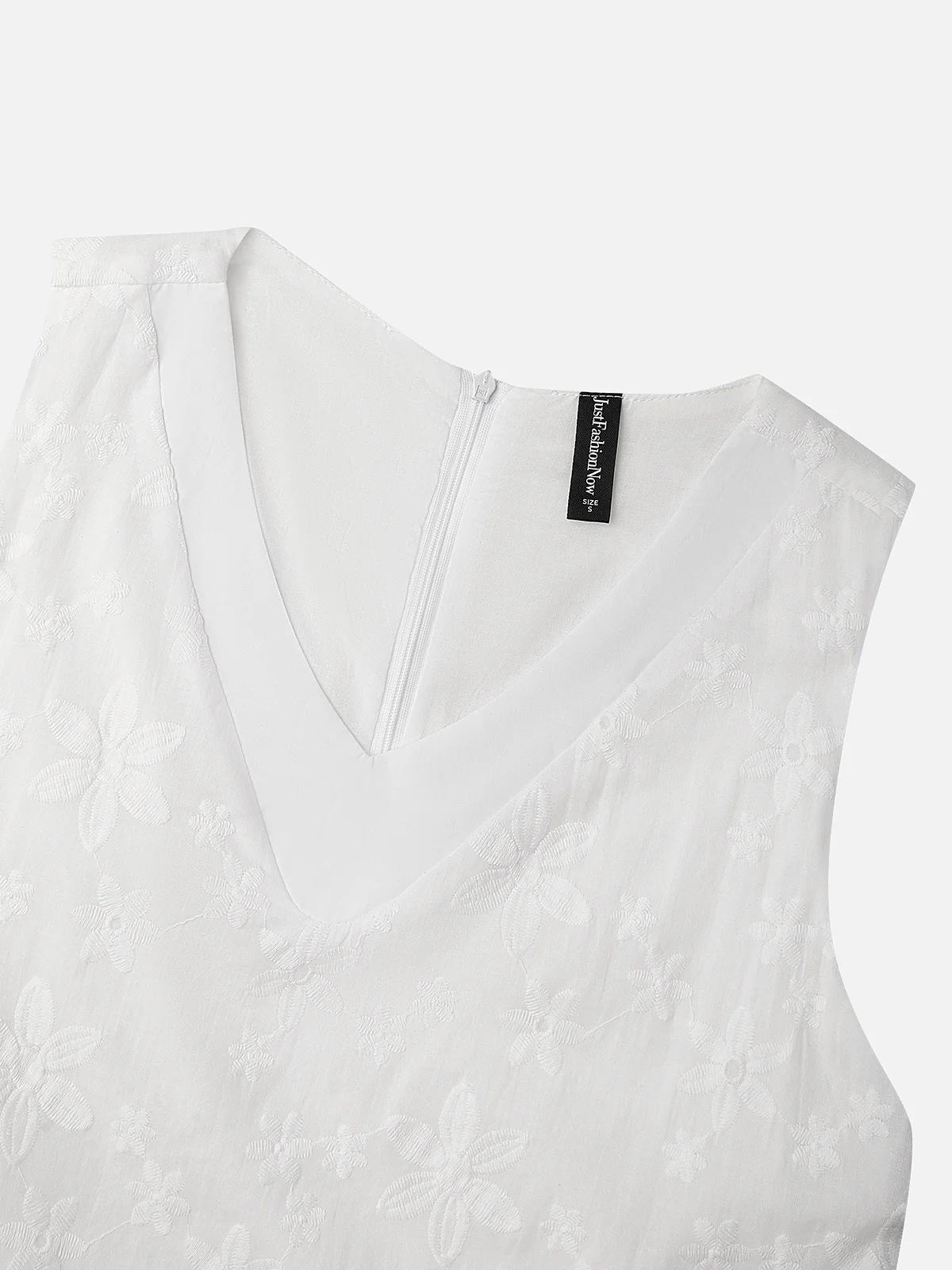 JFN Loose Cotton-blend Plain Dress