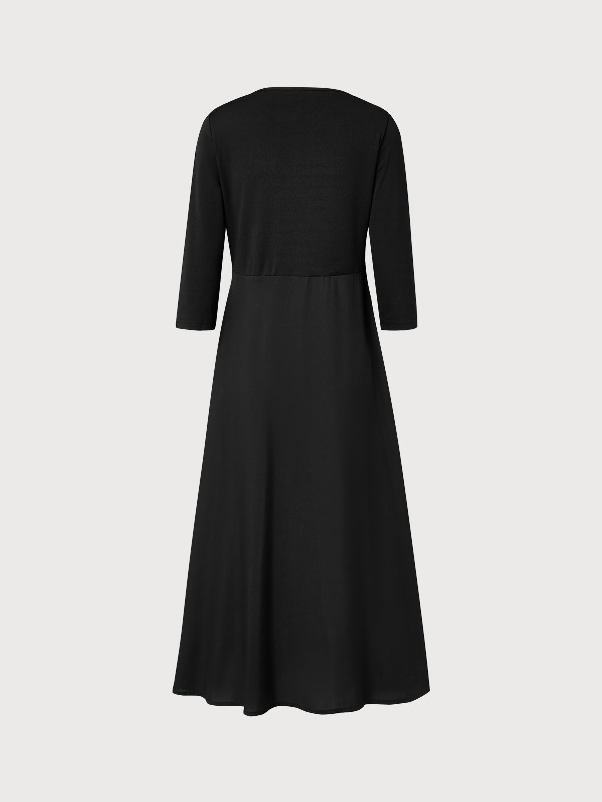 Elegant Black V-Neck Slim Fit Knit Dress | justfashionnow