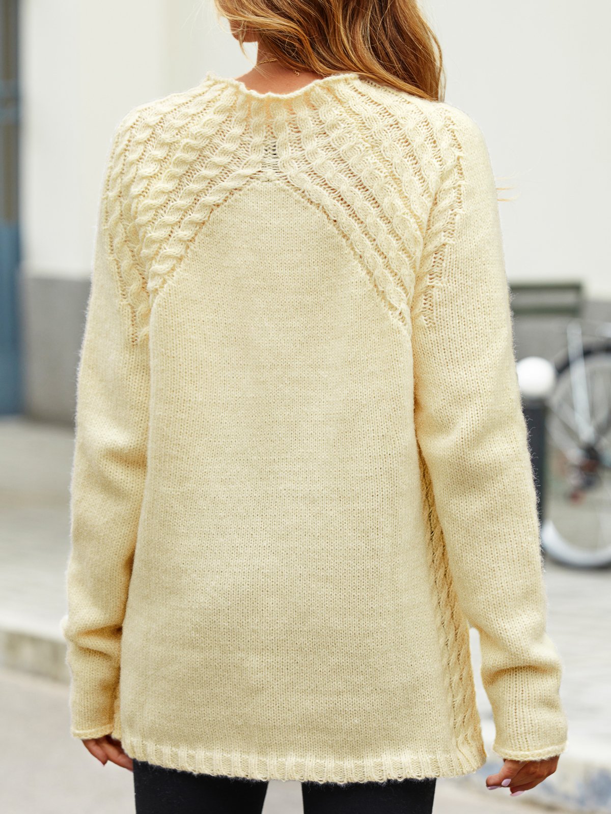 JFN White Long Sleeve Knitted Sweater