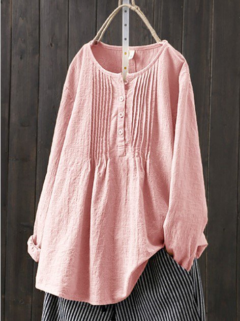 JFN Casual Cotton Long Sleeve Tops