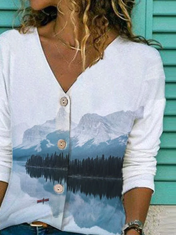 JFN Long Sleeve Graphic Printed Shirts & Tops