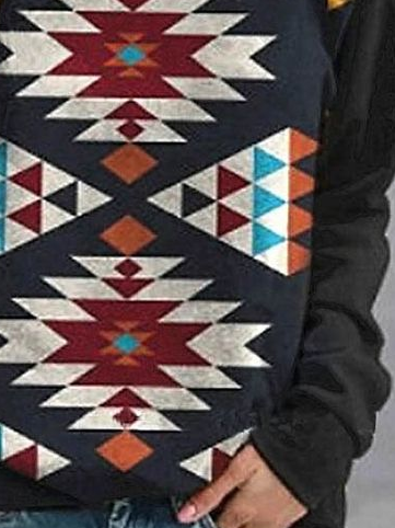 Casual Tribal Long Sleeve Blouses & Tops