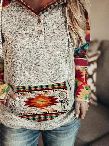 JFN Western geometric blends print Sweatshirt