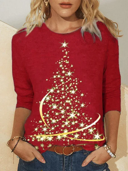 Christmas tree Crew Neck T-shirt