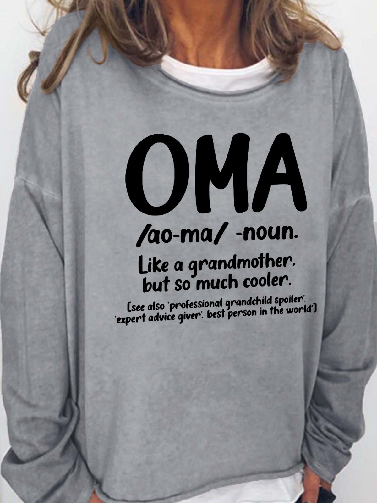 Women's Crew Neck Text Letters Simple Spring/Fall Long Sleeve Sweatshirt