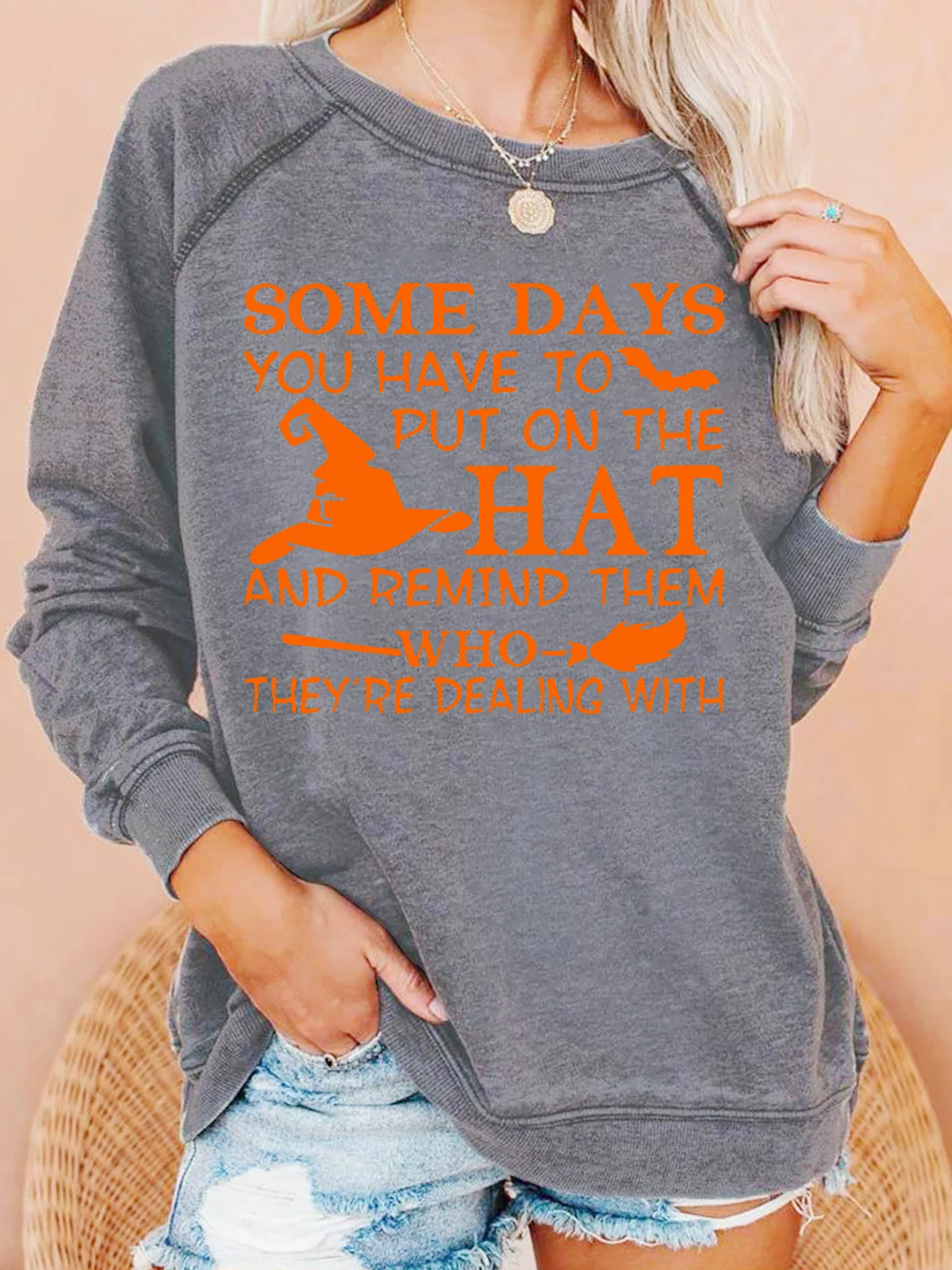 Women's Crew Neck Text Letters Casual Spring/Fall Long Sleeve Sweatshirt