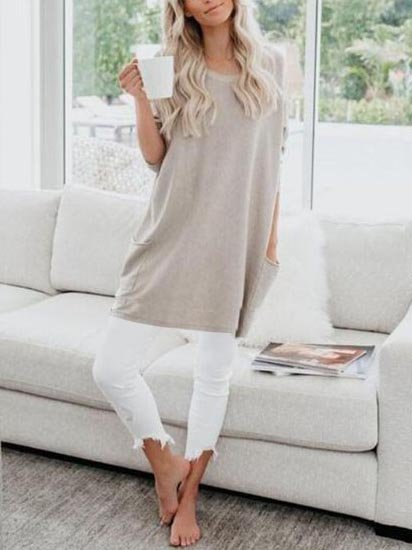 Casual Loose Knit Comfortable Long Sleeve Dress