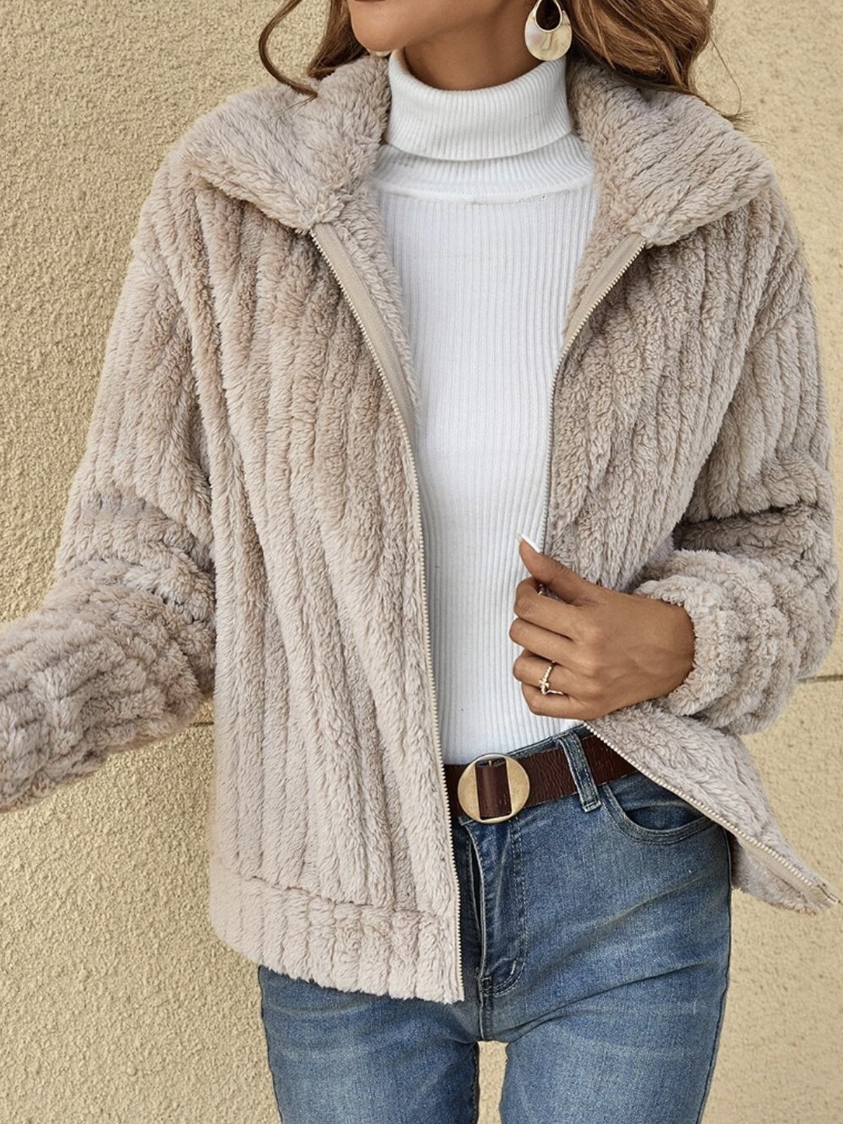 Casual Loose Others Teddy Jacket | justfashionnow