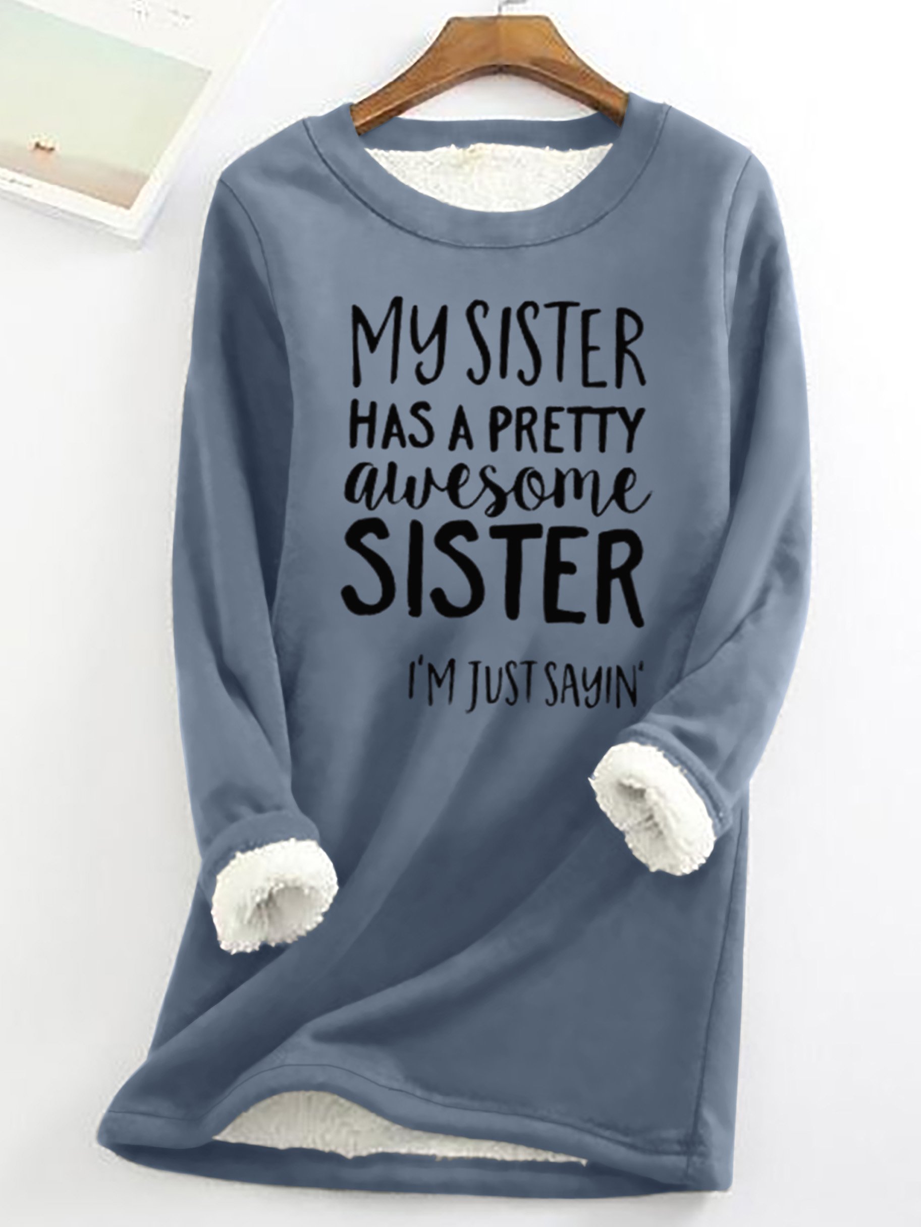 Women's Crew Neck Text Letters Simple Spring/Fall Long Sleeve Sweatshirt