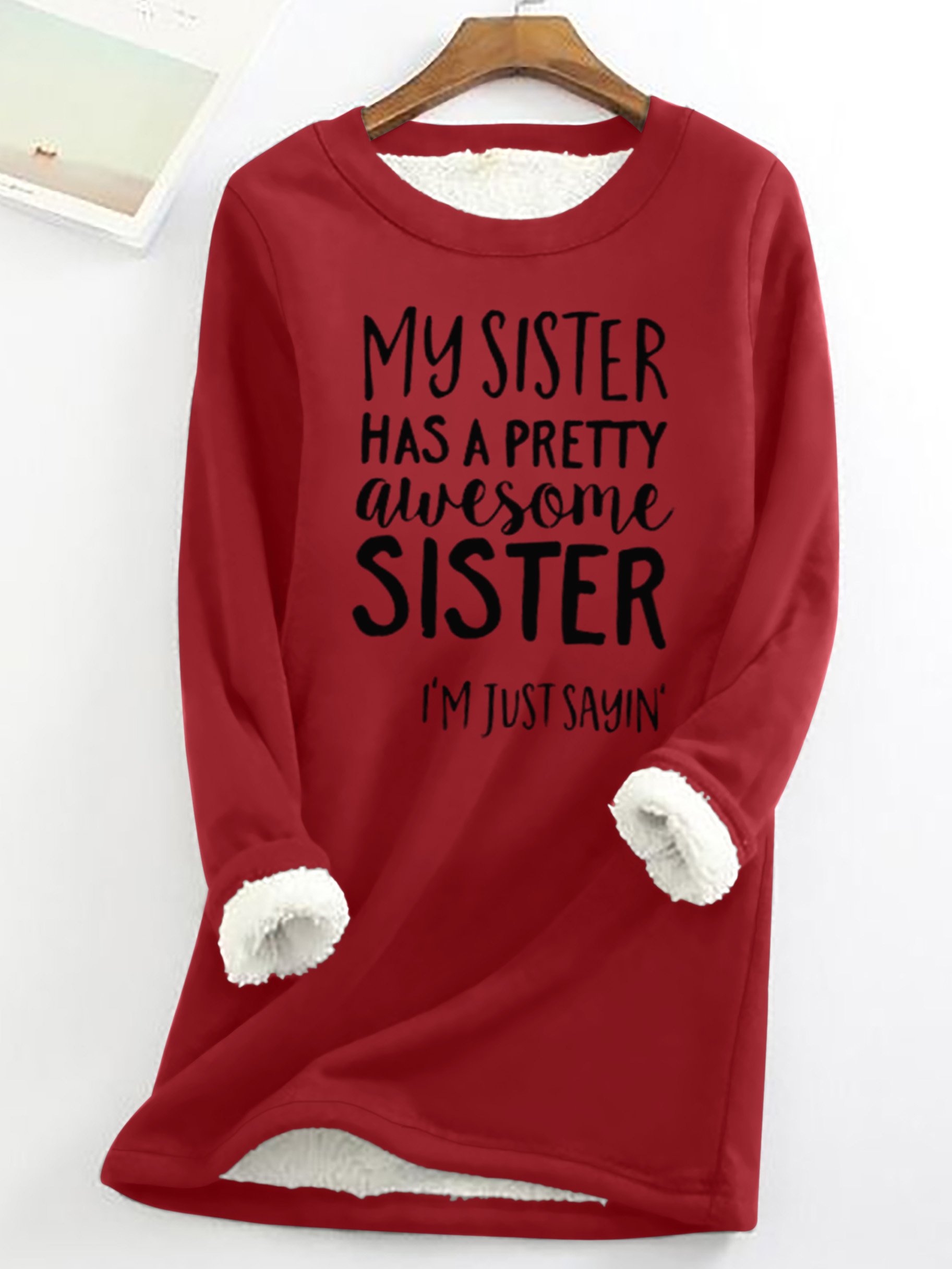 Women's Crew Neck Text Letters Simple Spring/Fall Long Sleeve Sweatshirt