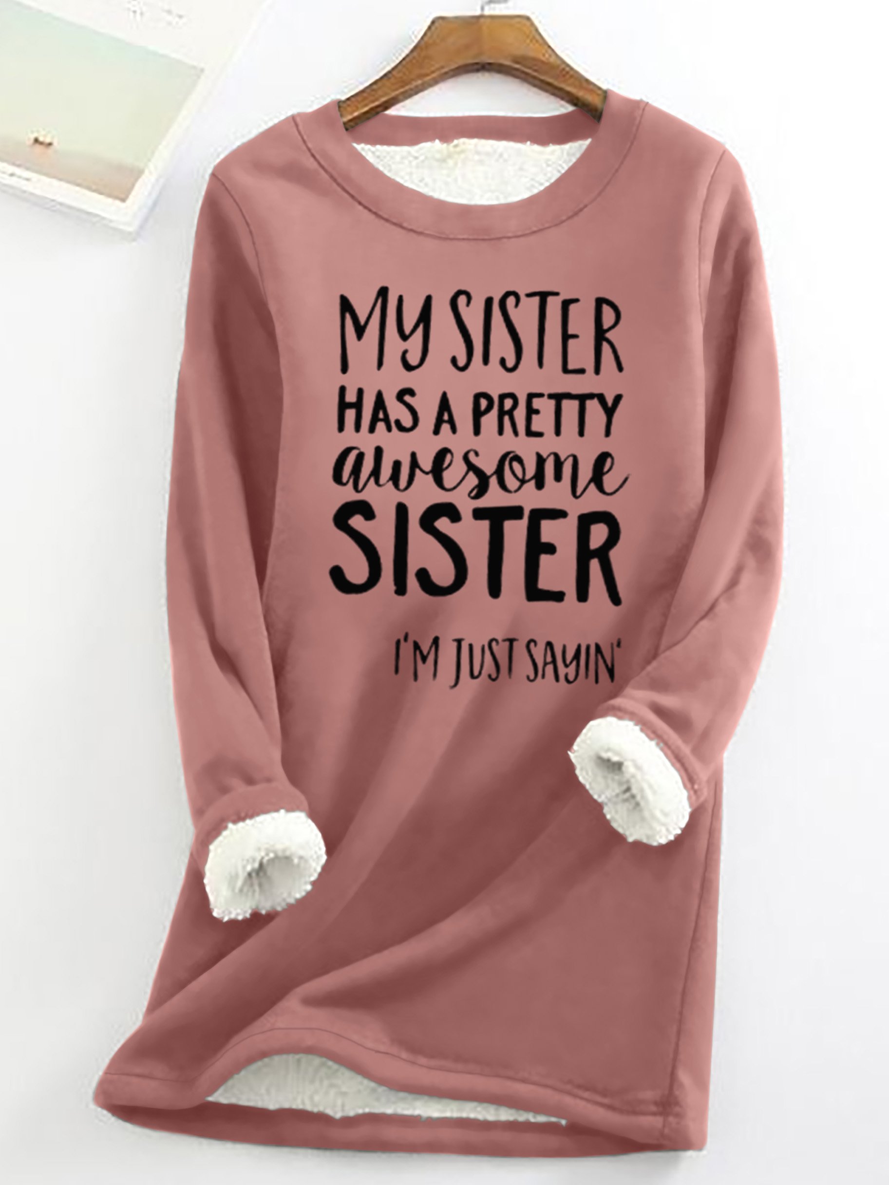 Women's Crew Neck Text Letters Simple Spring/Fall Long Sleeve Sweatshirt