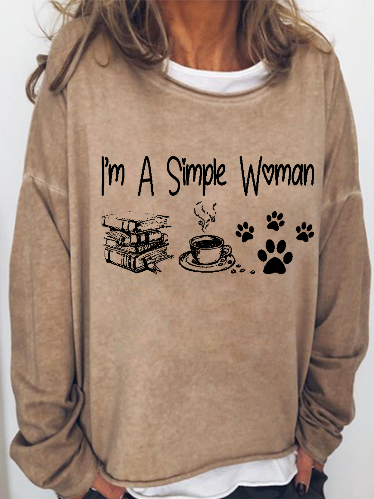 Women's Crew Neck Animal Simple Spring/Fall Long Sleeve Sweatshirt