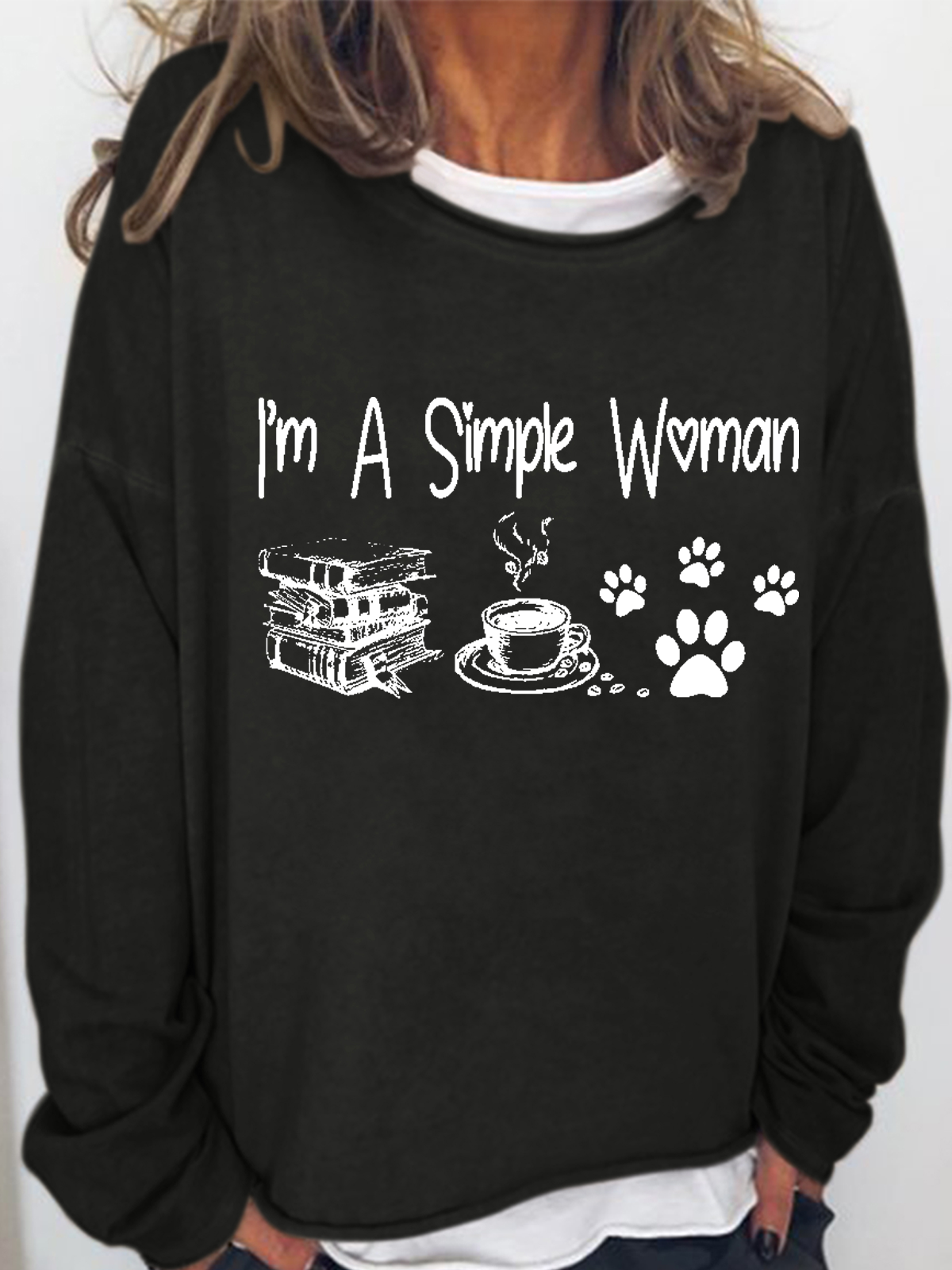 Women's Crew Neck Animal Simple Spring/Fall Long Sleeve Sweatshirt