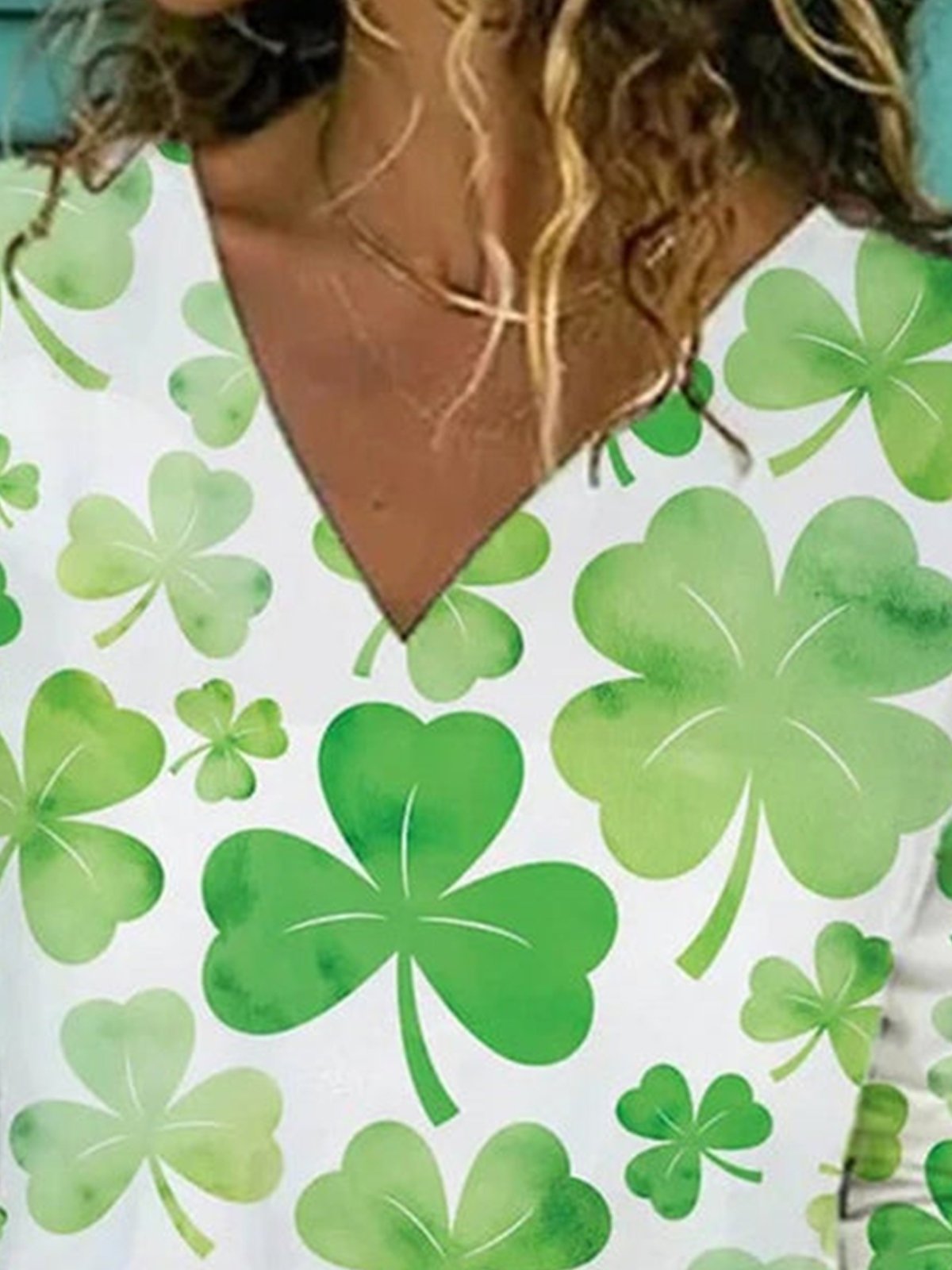 Saint Patrick's Day T Shirt Casual Loose Shamrock Shirt