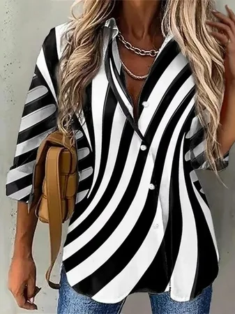 Casual Geometric Blouse