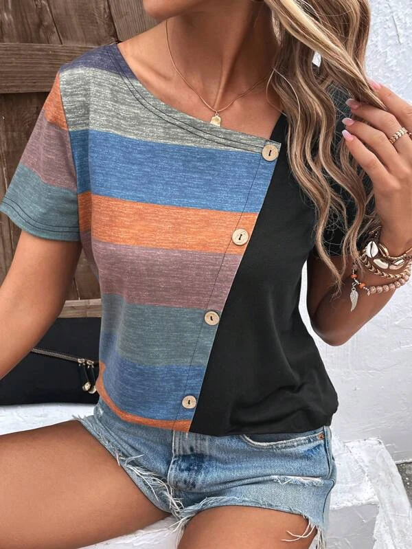 Casual Others Knitted Loose T-Shirt