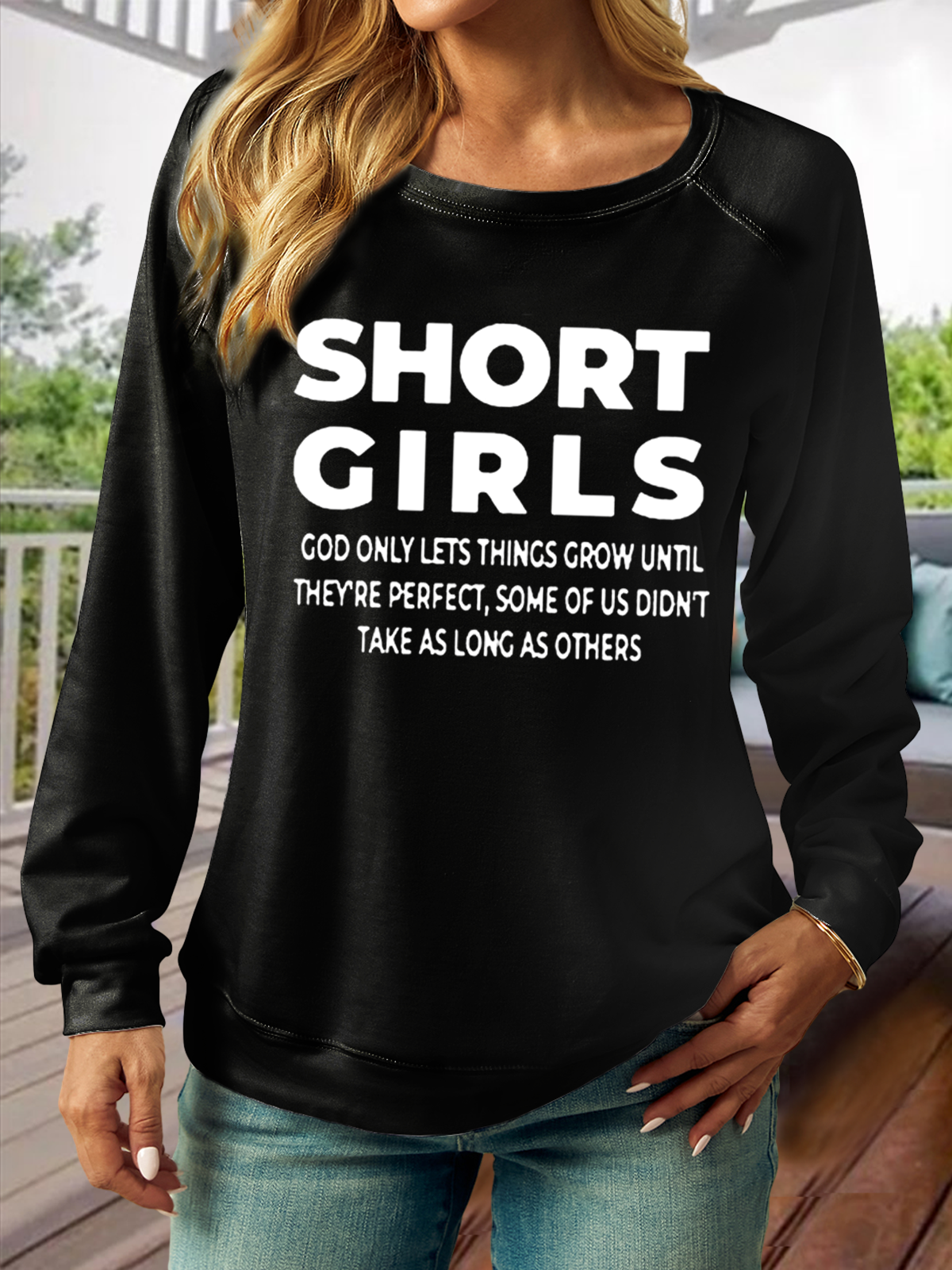 Women's Crew Neck Text Letters Casual Spring/Fall Long Sleeve Sweatshirt