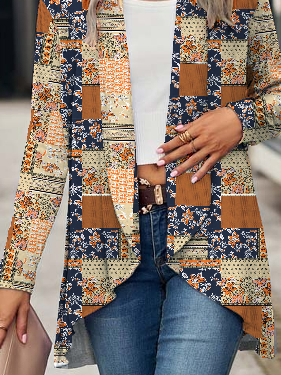 Wrap Casual Floral Loose Kimono