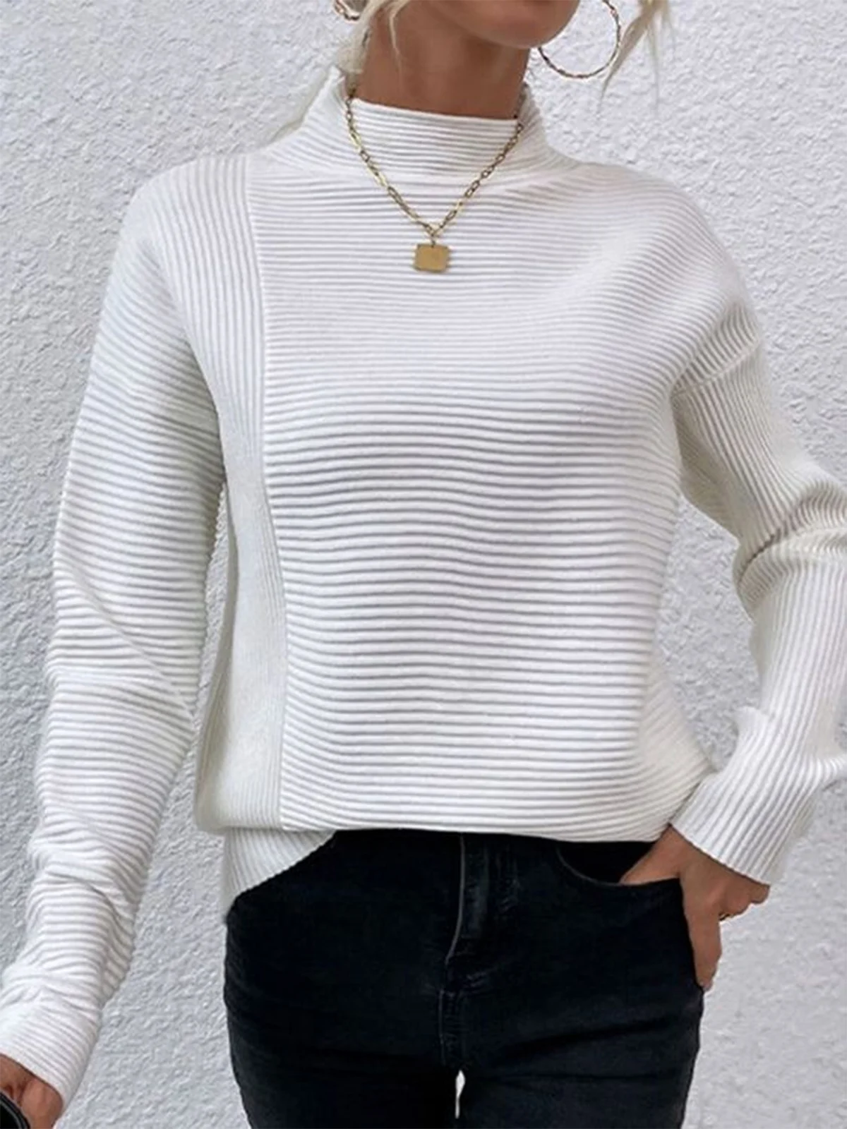 Casual Turtleneck Sweatshirt