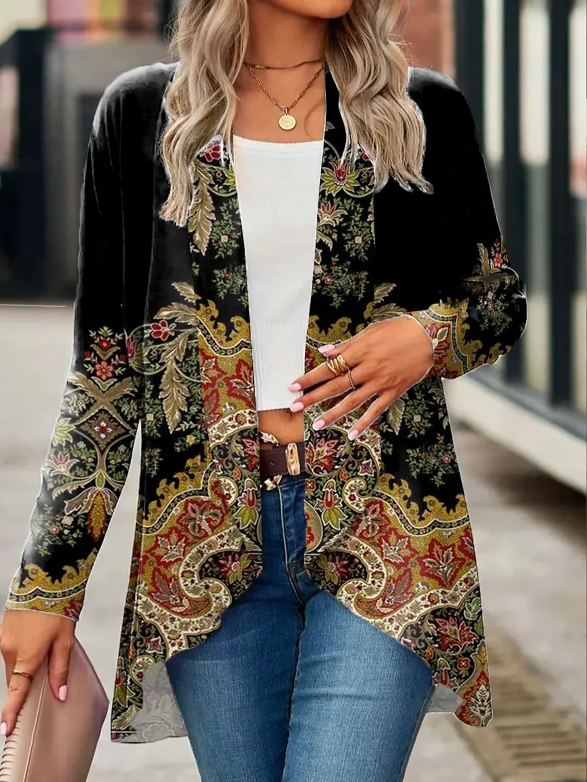 Plus size Ethnic Casual Kimono