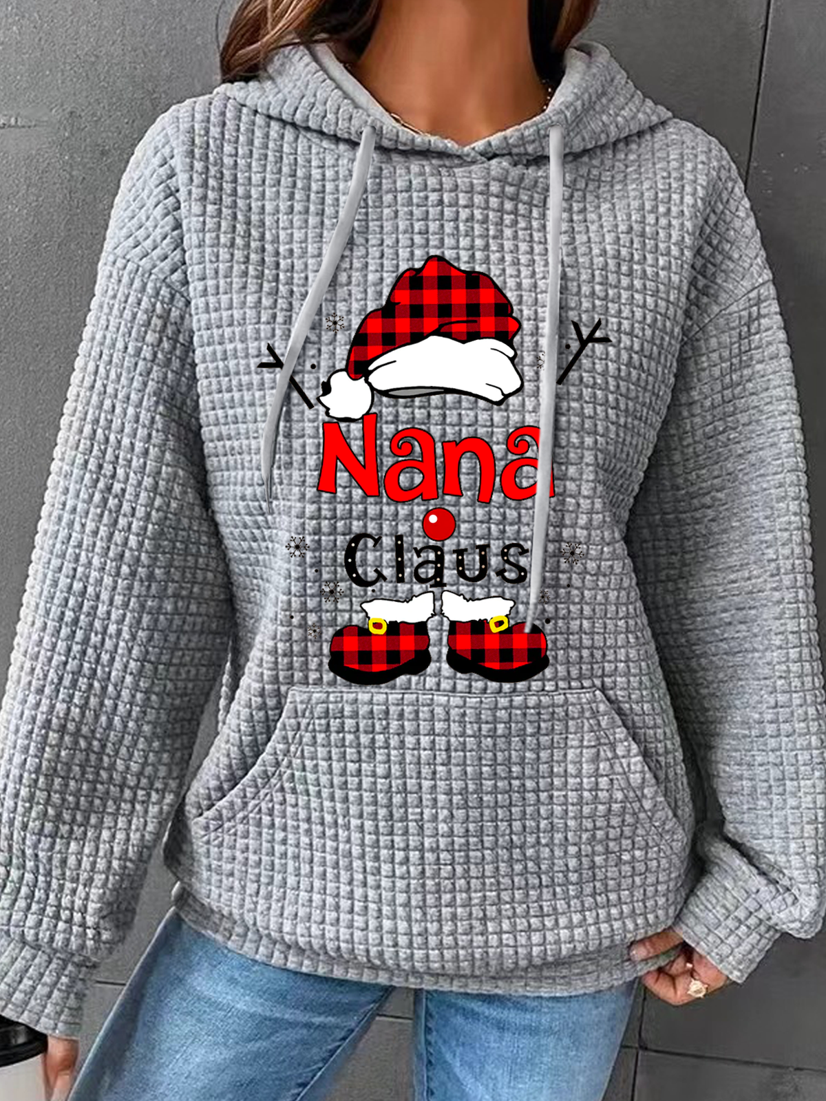 Women's Santa Claus Spring/Fall Long Sleeve Casual Daily Hoodie