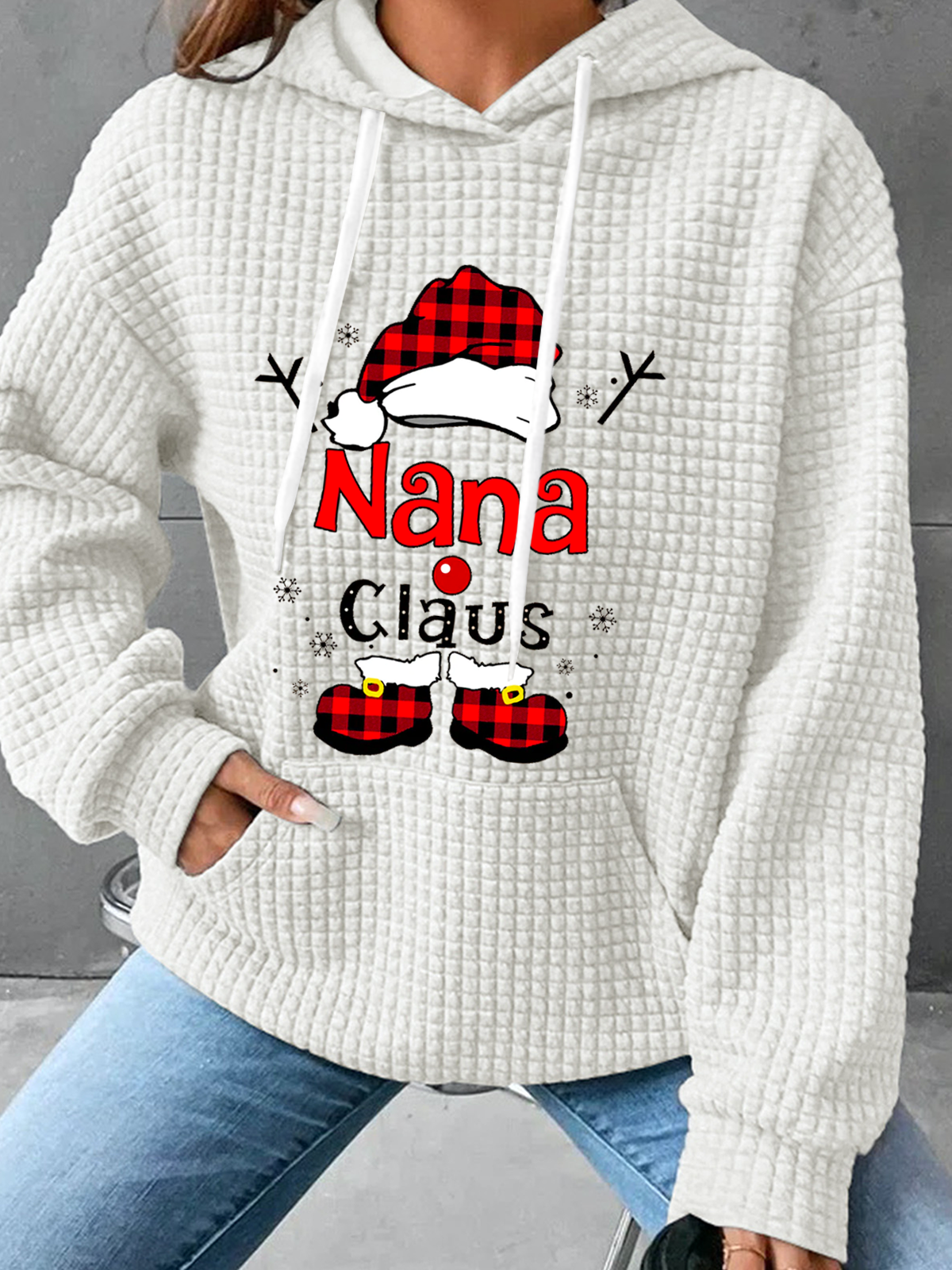 Women's Santa Claus Spring/Fall Long Sleeve Casual Daily Hoodie