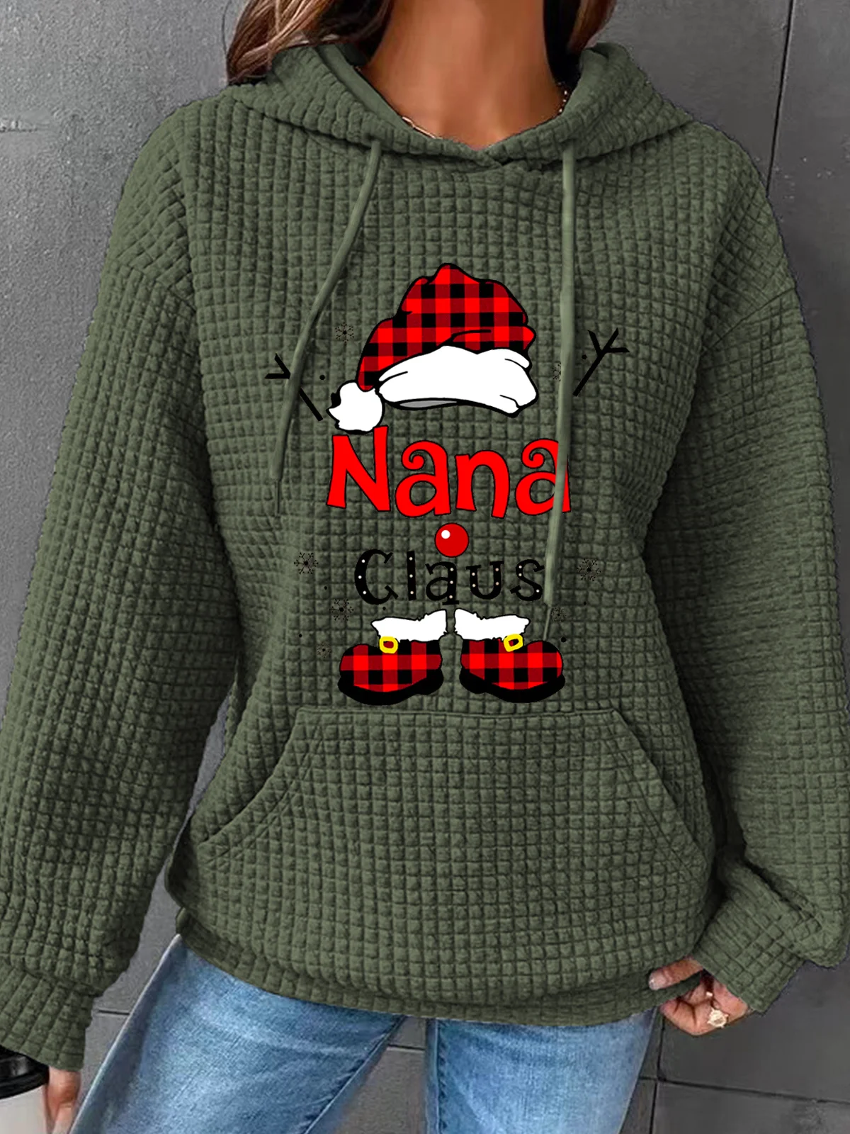 Women's Santa Claus Spring/Fall Long Sleeve Casual Daily Hoodie