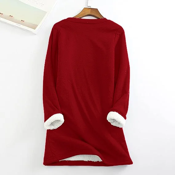 Women's Crew Neck Santa Claus Casual Winter Cotton-Blend Long Sleeve Sweatshirt