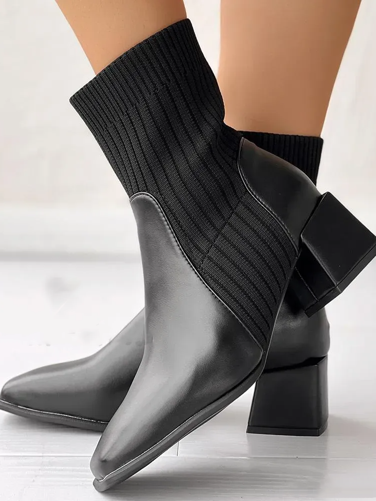 Pu Autumn Casual Chelsea Boots