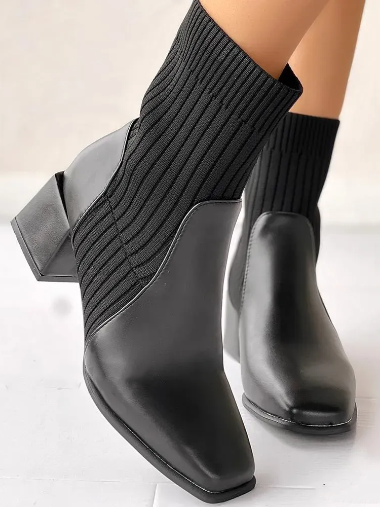 Pu Autumn Casual Chelsea Boots