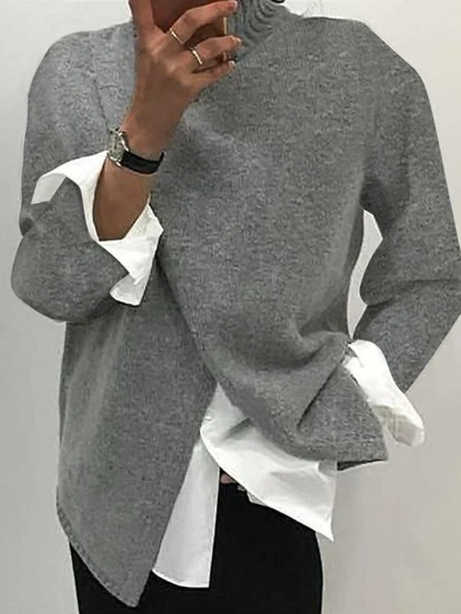 Women's Winter Plain Casual Long Sleeve Turtleneck Sweater