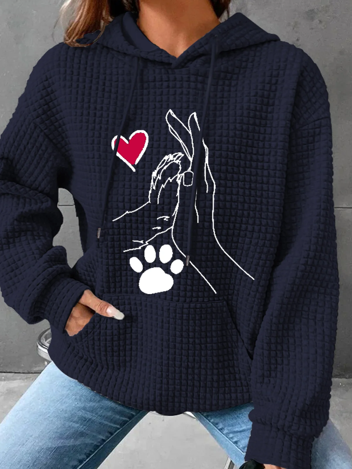 Women's Dog Spring/Fall Long Sleeve Casual Daily Hoodie