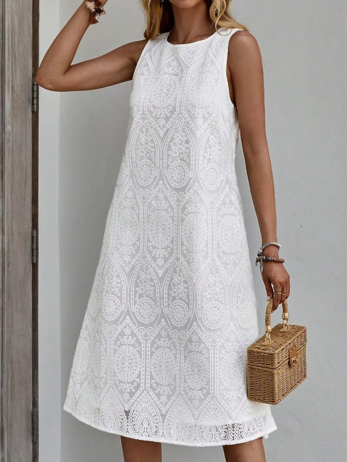 JFN Embroidery Elegant Dress | justfashionnow