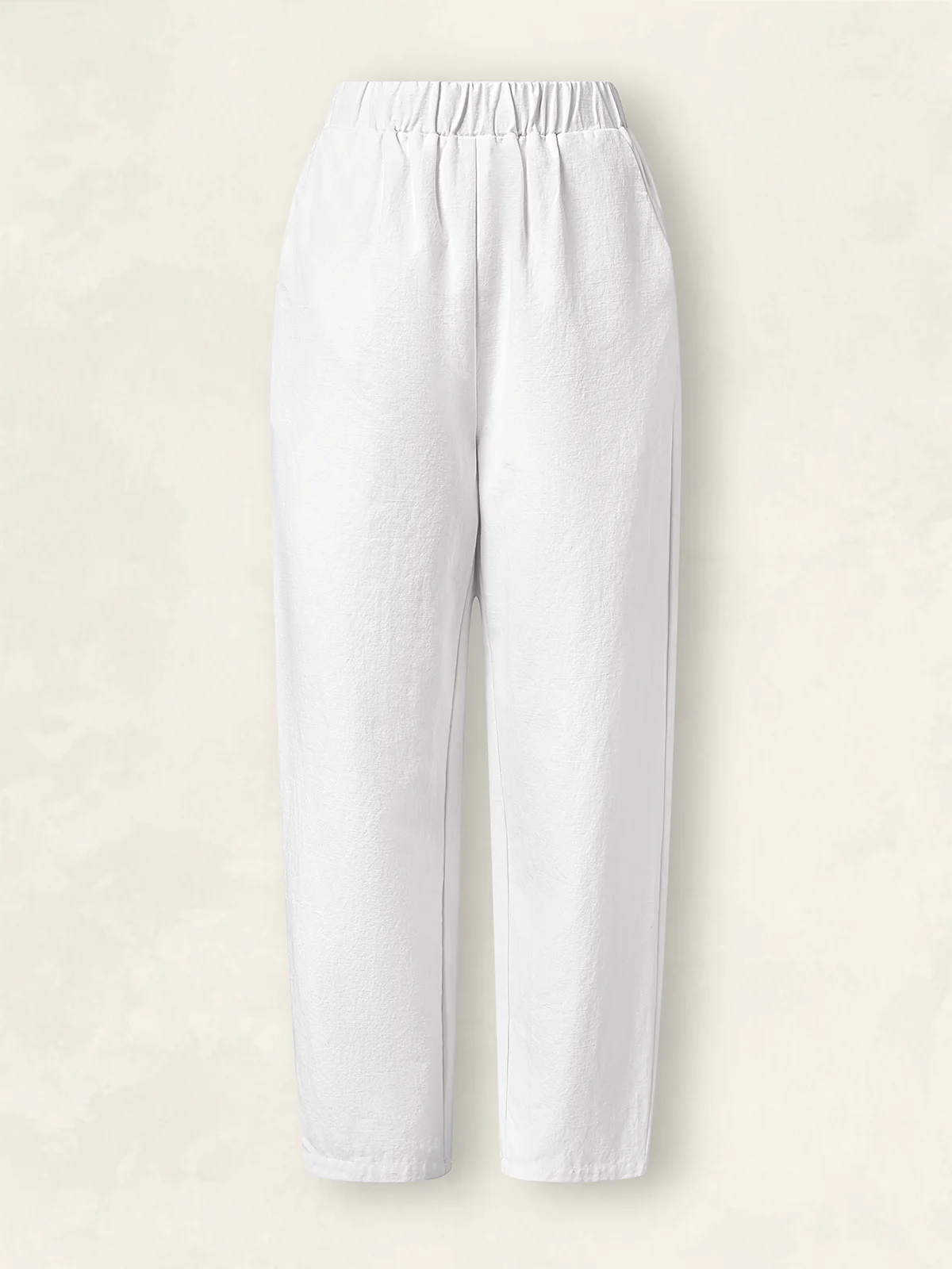 Women's Trousers Elastic Waist Turnip Pants Daily Going Out Casual Cotton Plain Spring/Fall Pants