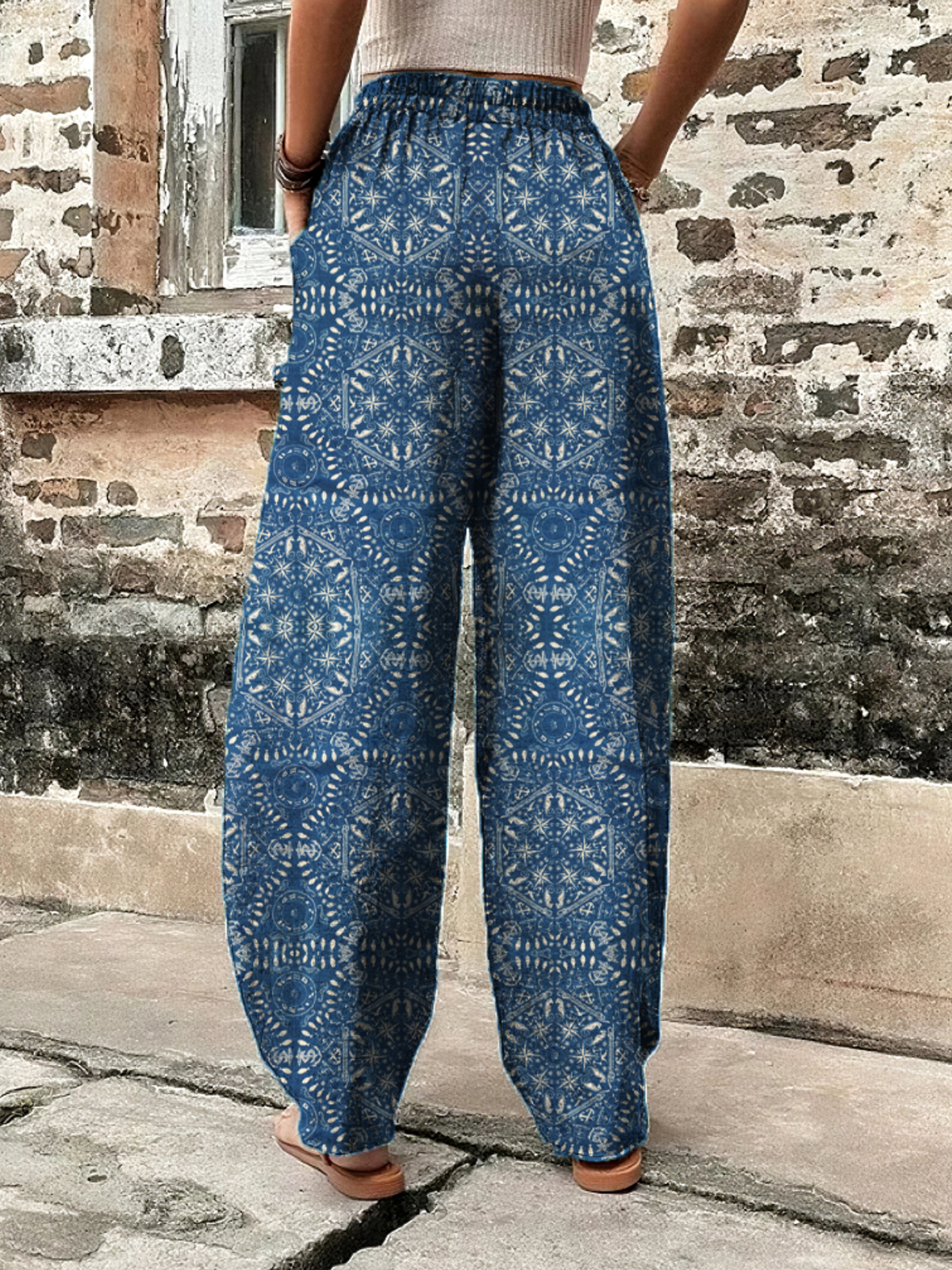 Women's Trousers Harem Pants Daily Going Out Casual Cotton Ethnic Spring/Fall Pants