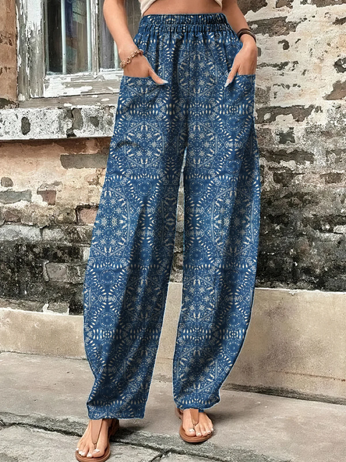 Women's Trousers Harem Pants Daily Going Out Casual Cotton Ethnic Spring/Fall Pants