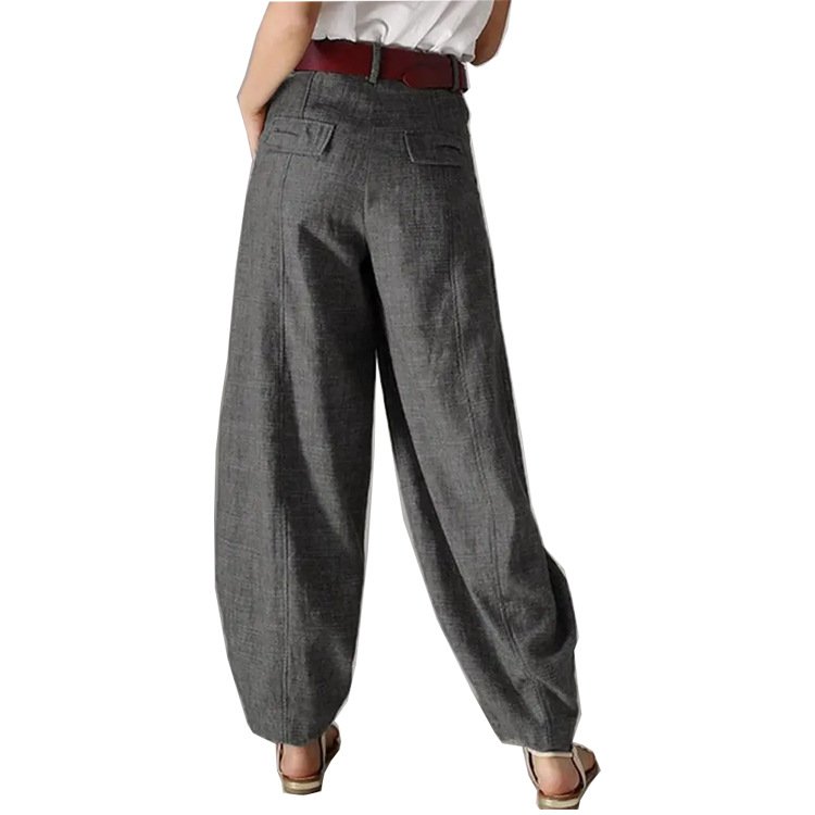 Women's Trousers Harem Pants Daily Going Out Casual Pocket Stitching Cotton Plain Spring/Fall Pants