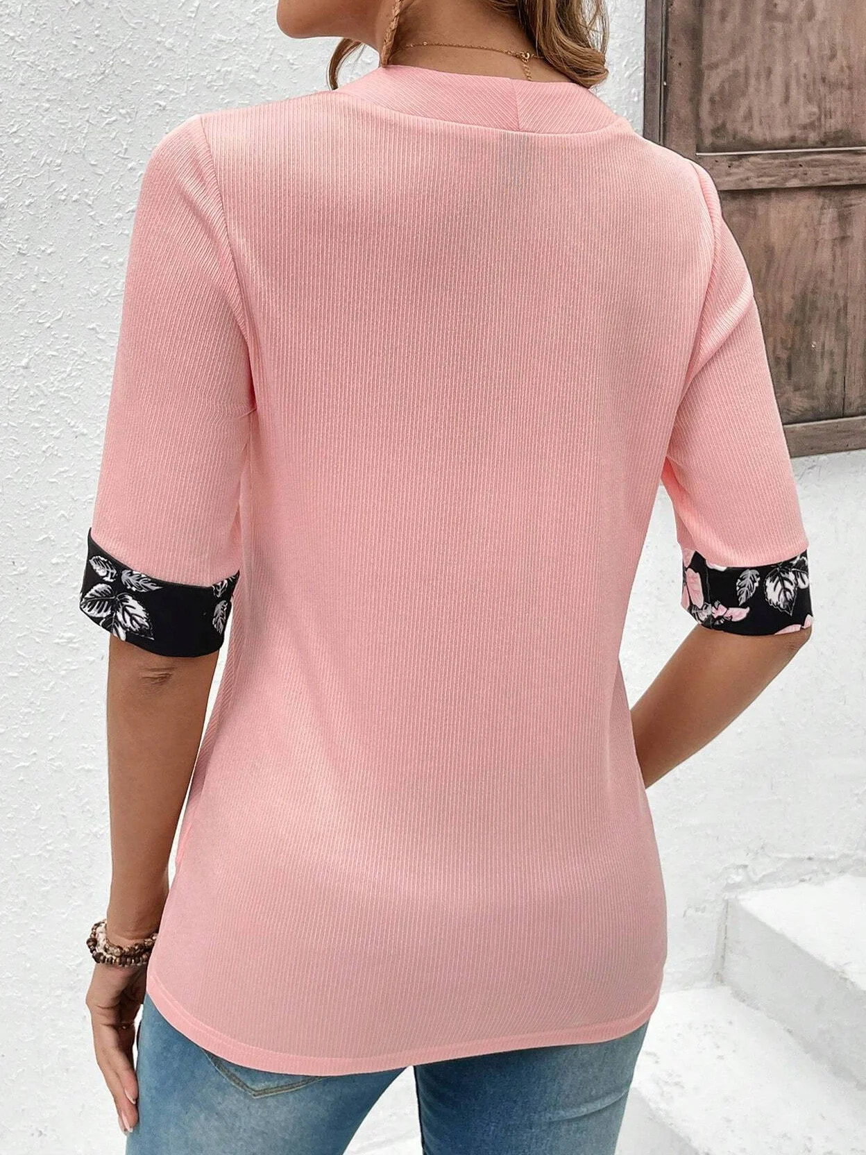 Women's Short Sleeve Blouse Summer Floral Square Neck Daily Going Out Casual Top