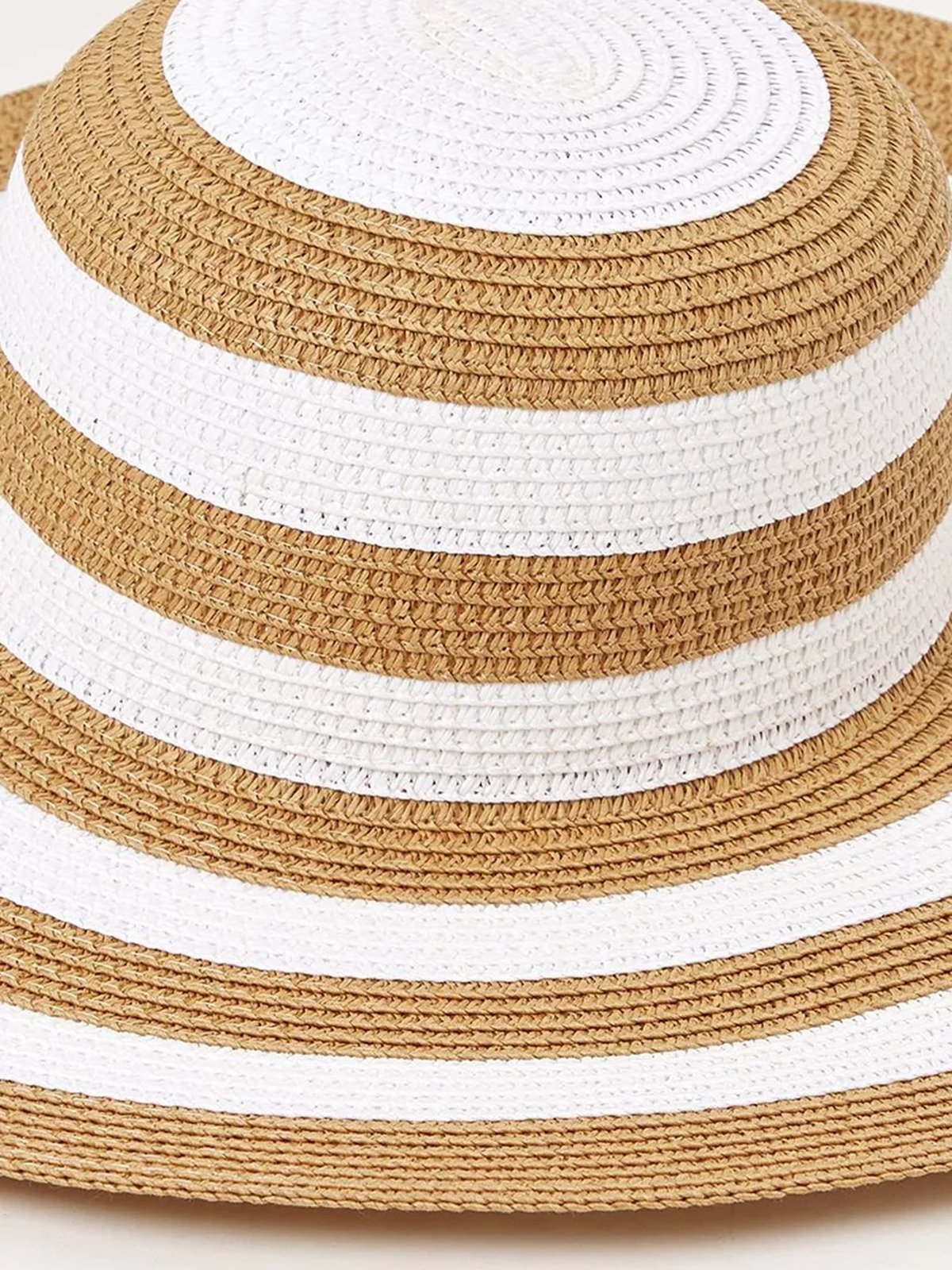 Stripes Floppy Straw Hat