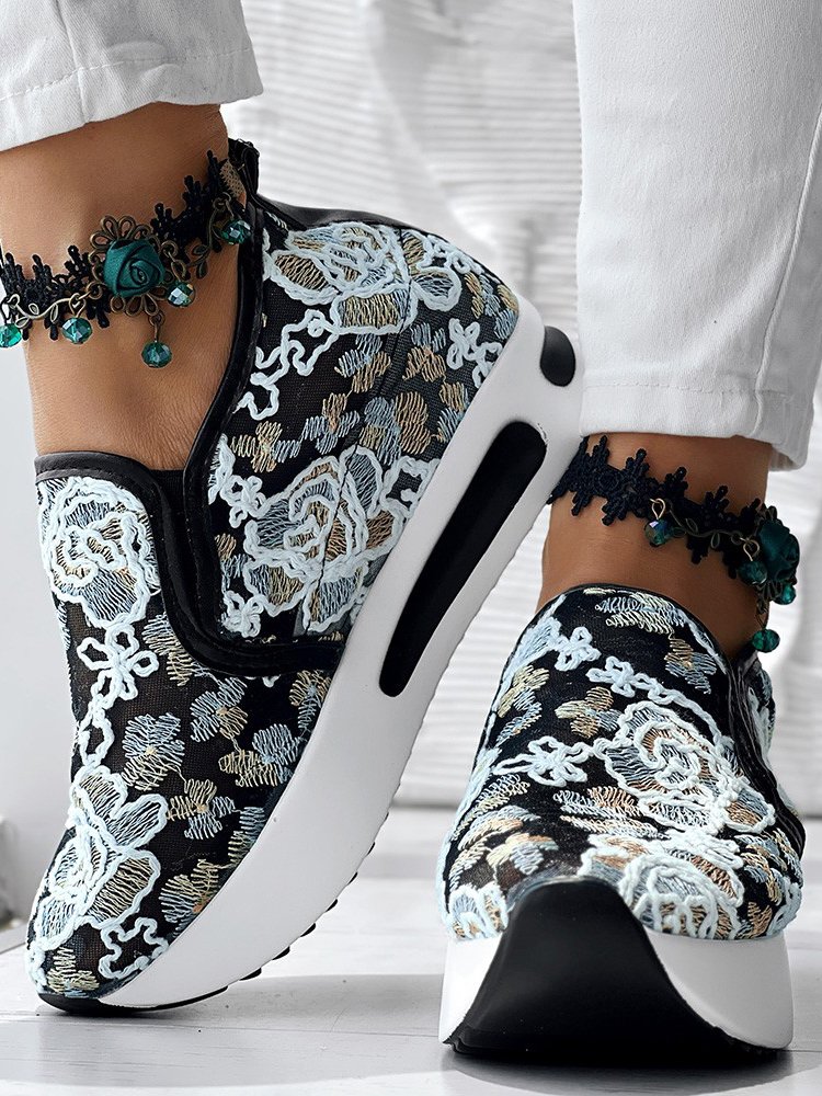 Floral All Season Wedge Heel Casual Casual Shoes