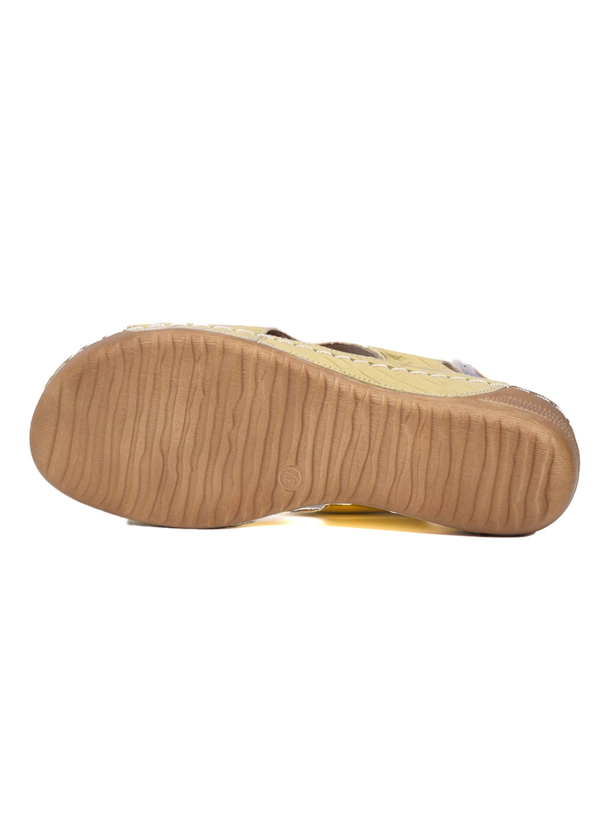 Casual Color Block Velcro Wedge Heel Sandals