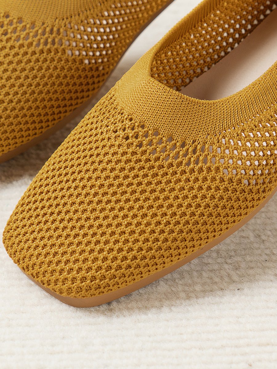 Casual Mesh Fabric Plain Shallow Shoes