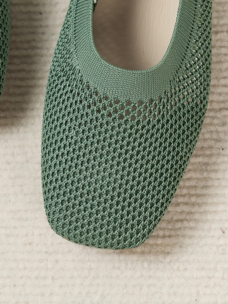 Casual Mesh Fabric Plain Shallow Shoes