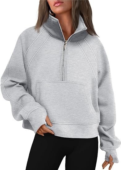 Women's Shawl Collar Plain Sports Spring/Fall Long Sleeve Sweatshirt