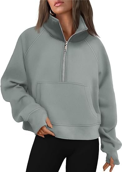 Women's Shawl Collar Plain Sports Spring/Fall Long Sleeve Sweatshirt