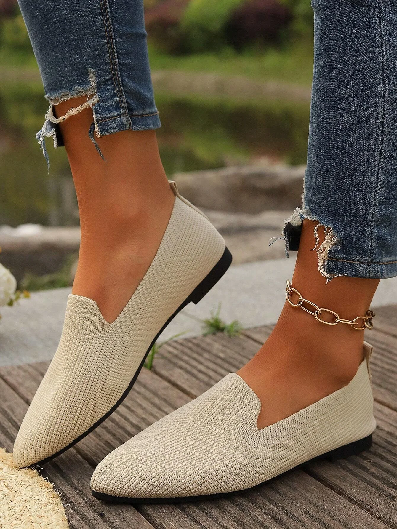 Plain Casual All Season Shallow Shoes