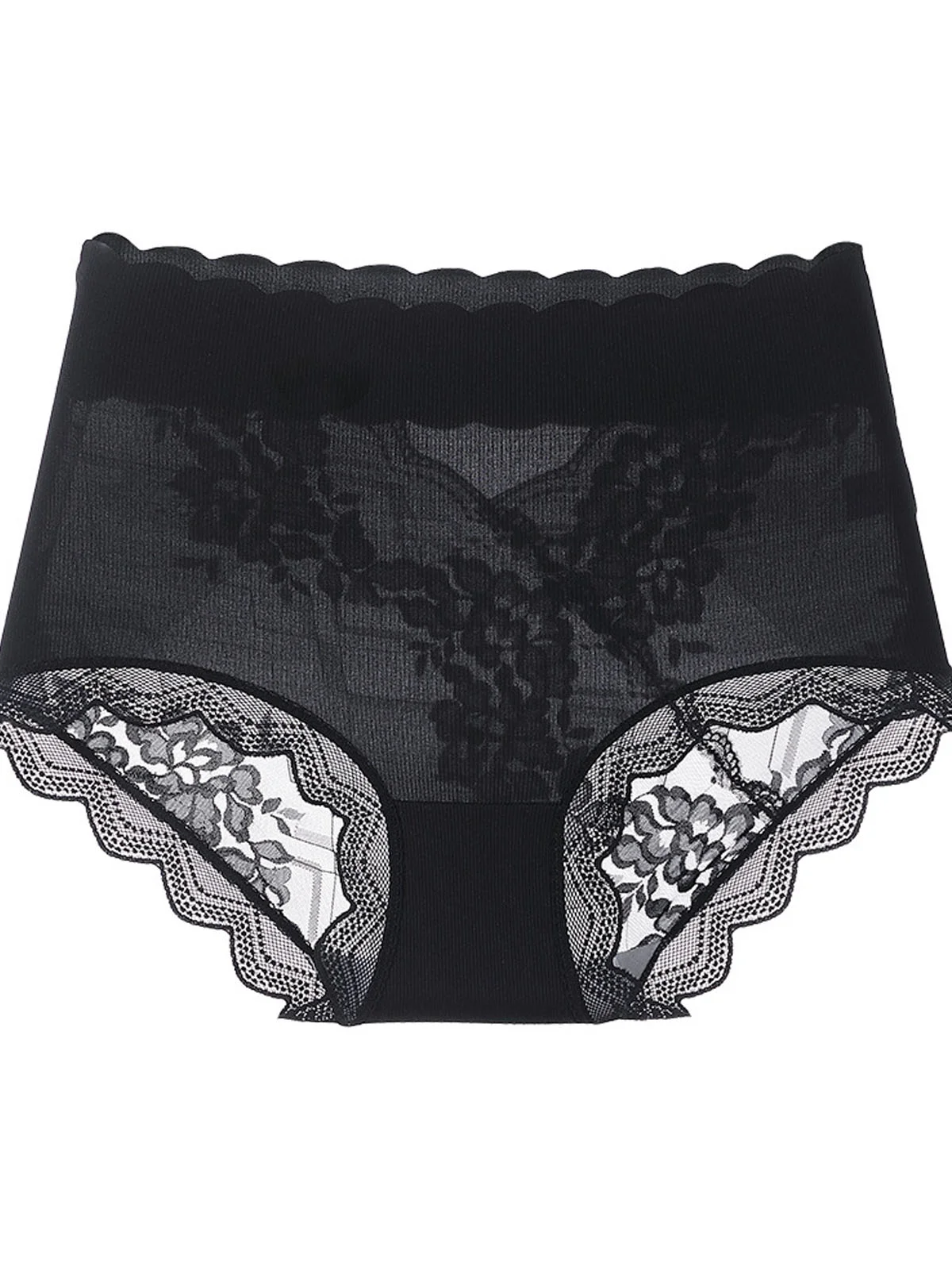 Lace ice high waisted breathable women's underwear